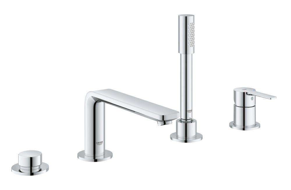 GROHE LINEARE 4-HOLE SINGLE-LEVER BATH COMBINATION MIXER | CHROME - ALTERNATIVE CODE: GH1957710F