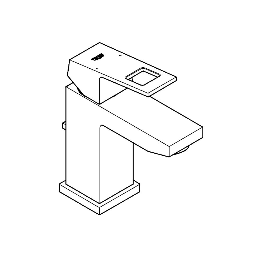 GROHE EUROCUBE SINGLE-LEVER BASIN MIXER | CHROME S-SIZE 1/2 IN - ALTERNATIVE: GH2312700F