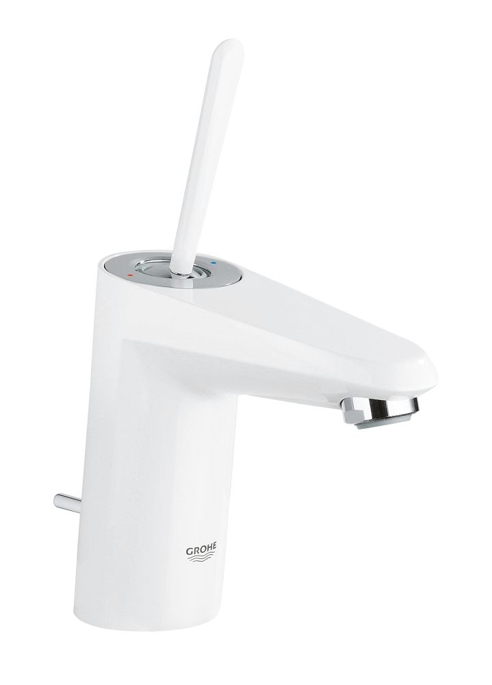 GROHE EURODISC JOY SINGLE-LEVER BASIN MIXER | MOON WHITE/CHROME S-SIZE 1/2 IN