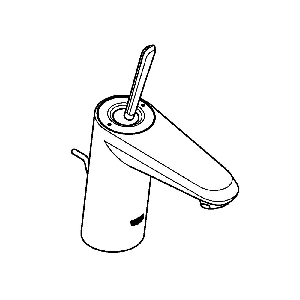 GROHE EURODISC JOY SINGLE-LEVER BASIN MIXER | MOON WHITE/CHROME S-SIZE 1/2 IN