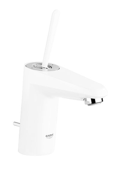 GROHE EURODISC JOY SINGLE-LEVER BASIN MIXER | MOON WHITE/CHROME S-SIZE 1/2 IN