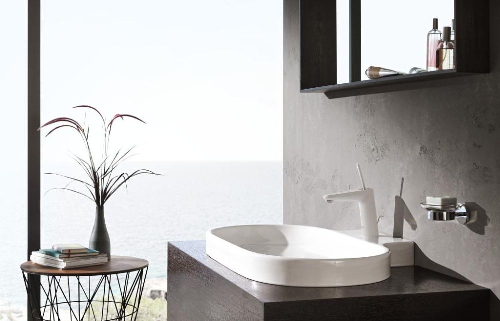 GROHE EURODISC JOY SINGLE-LEVER BASIN MIXER | MOON WHITE/CHROME XL-SIZE 1/2 IN