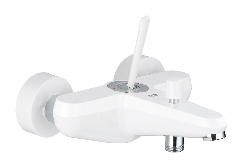 GROHE EURODISC JOY SINGLE-LEVER BATH MIXER | MOON WHITE/CHROME 1/2 IN