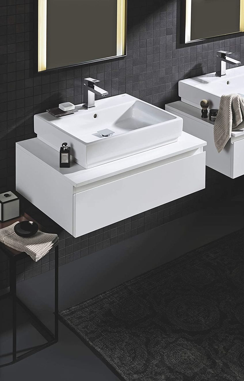GROHE EUROCUBE SINGLE-LEVER BASIN MIXER | CHROME M-SIZE 1/2 IN