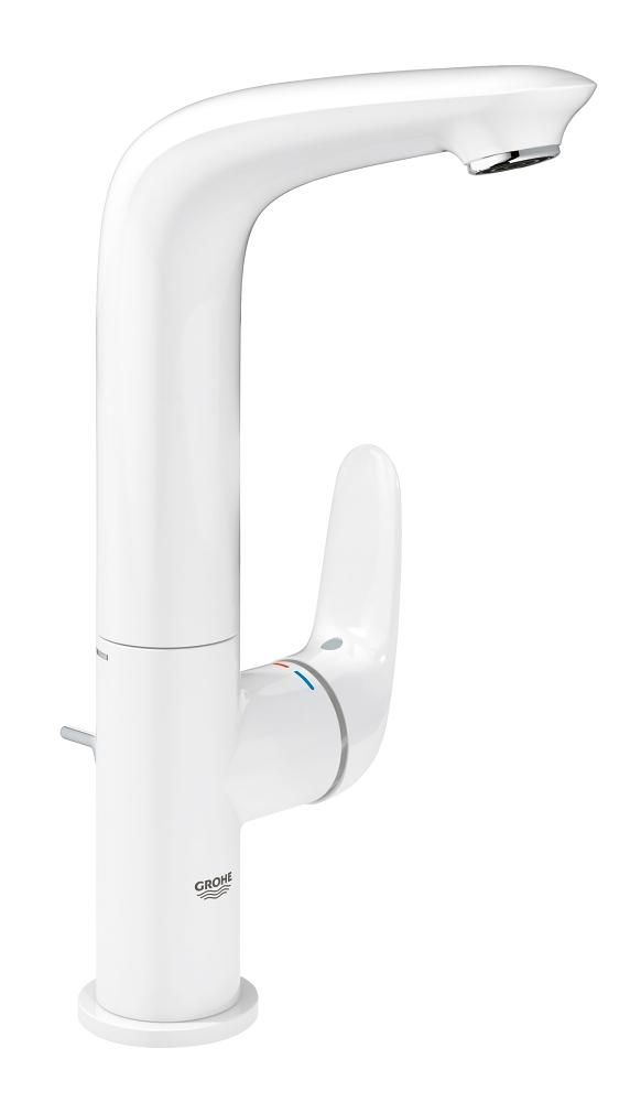 GROHE EUROSTYLE SINGLE-LEVER BASIN MIXER | MOON WHITE/CHROME L-SIZE 1/2 IN