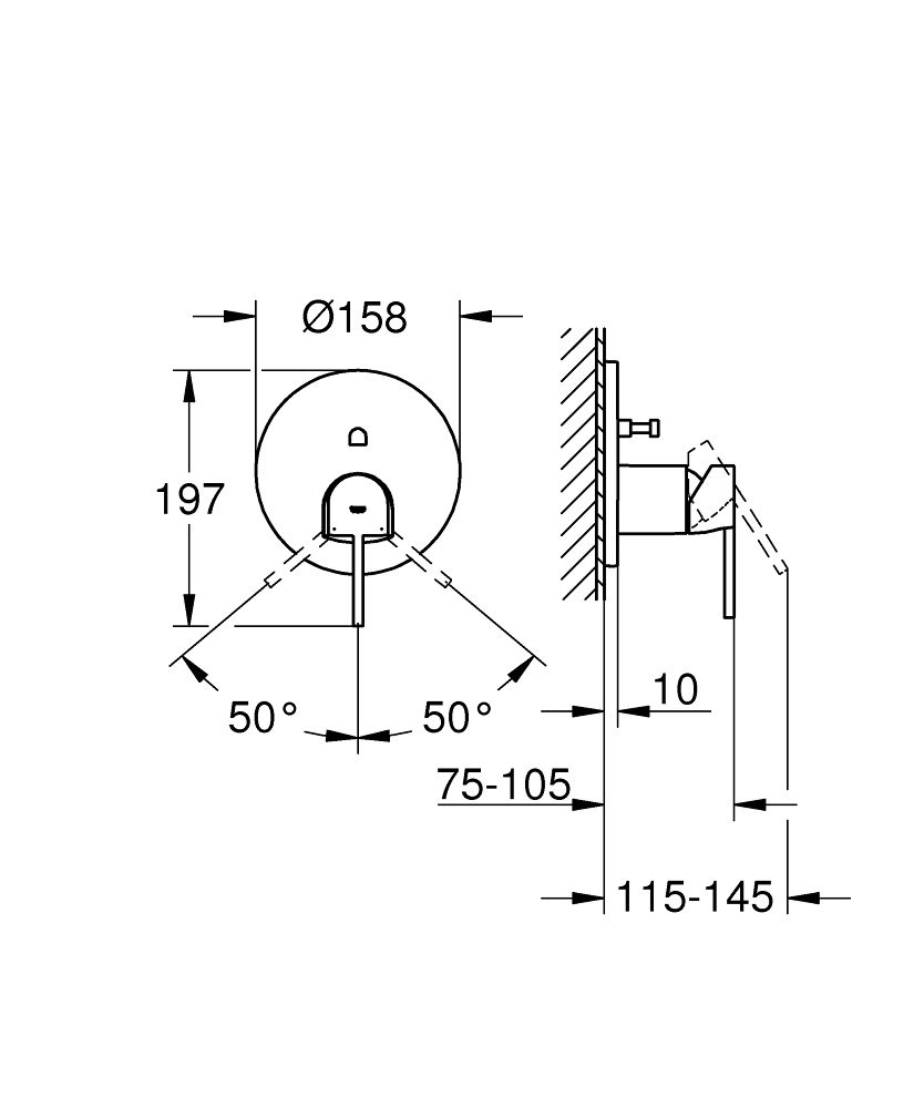 GROHE PLUS SINGLE-LEVER MIXER WITH 2-WAY DIVERTER | CHROME
