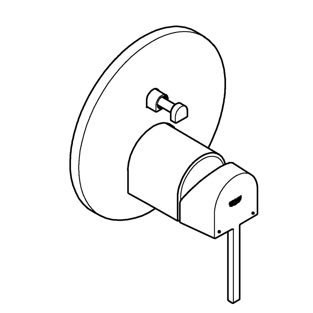 GROHE PLUS SINGLE-LEVER MIXER WITH 2-WAY DIVERTER | CHROME