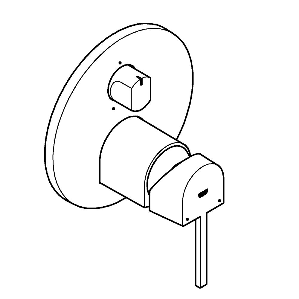 GROHE PLUS SINGLE-LEVER MIXER WITH 3-WAY DIVERTER | CHROME