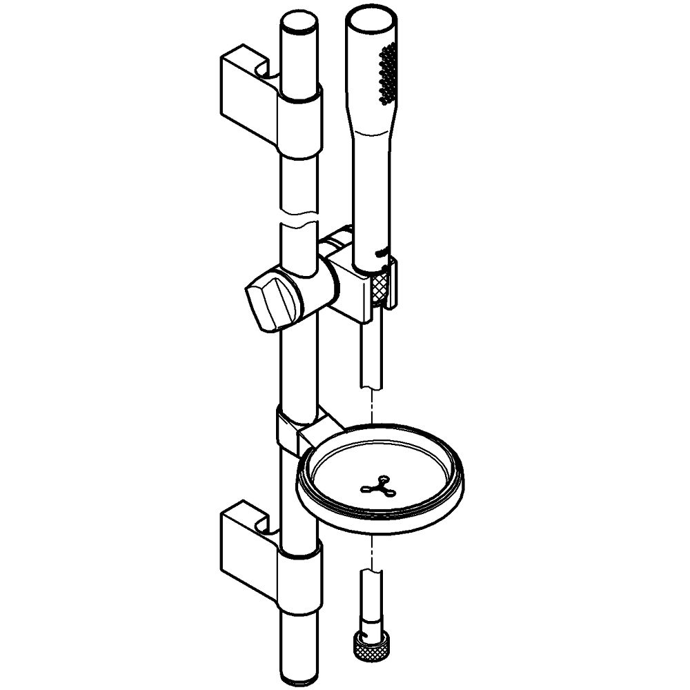 GROHE EUPHORIA COSMOPOLITAN STICK, SHOWER RAIL SET, 1 SPRAY | CHROME