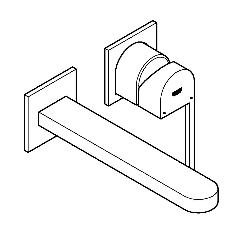 GROHE PLUS 2-HOLE BASIN MIXER | L-SIZE CHROME