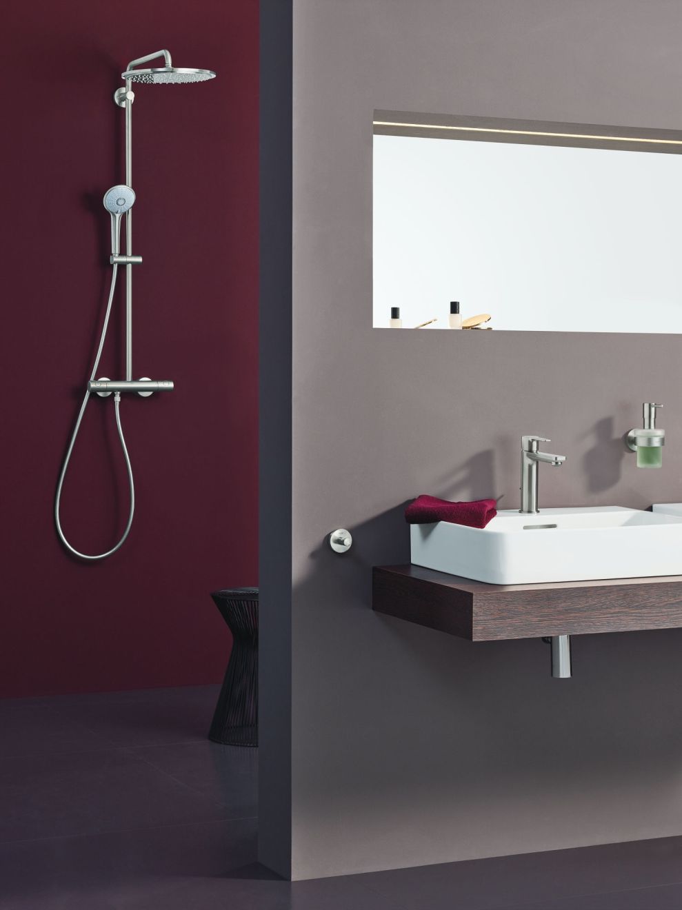 GROHE LINEARE SINGLE-LEVER BASIN MIXER | S-SIZE SUPERSTEEL 1/2 IN