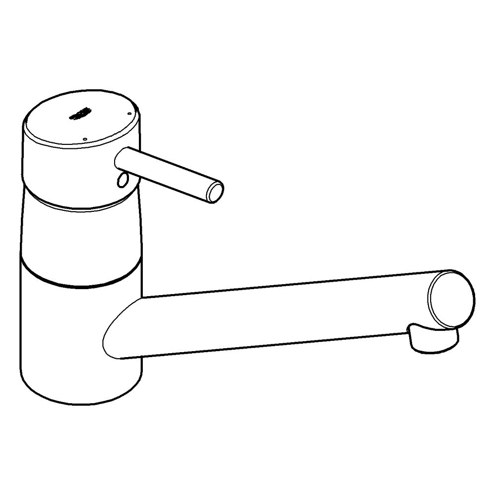 GROHE CONCETTO SINGLE LEVER SINK MIXER 140 DEG SWIVEL |1/2 In CHROME
