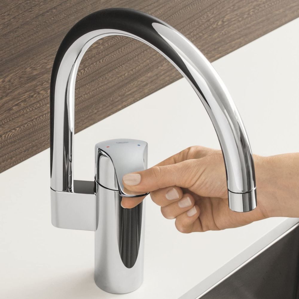 GROHE EUROSMART SINGLE-LEVER SINK MIXER, HIGH SPOUT | CHROME 1/2 IN - ALTERNATIVE: GH3320200F