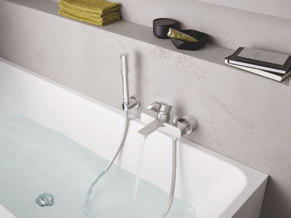 GROHE LINEARE SINGLE-LEVER BATH MIXER | SUPERSTEEL 1/2 IN