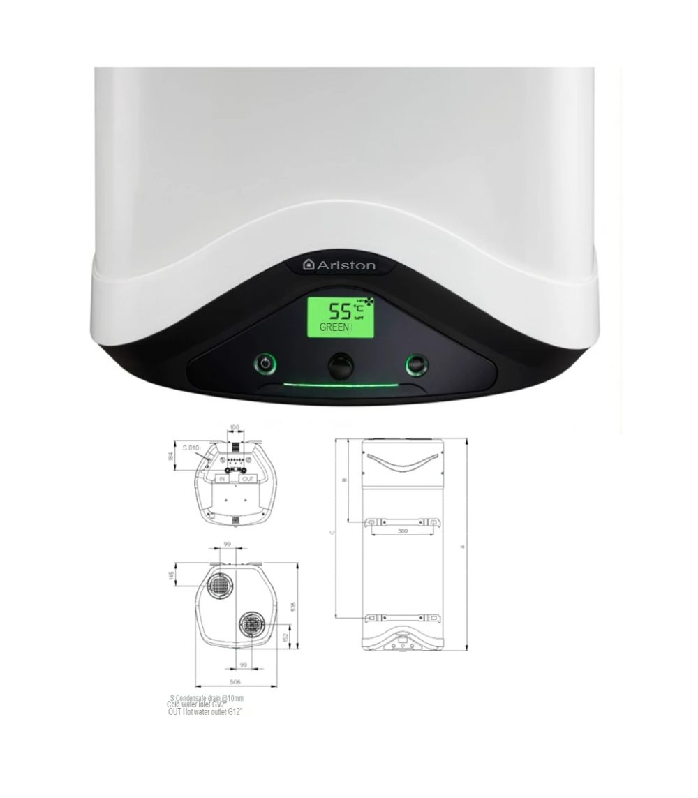 ARISTON WALL HUNG RESIDENTIAL HEAT PUMP NUOS EVO A+ 110 WH