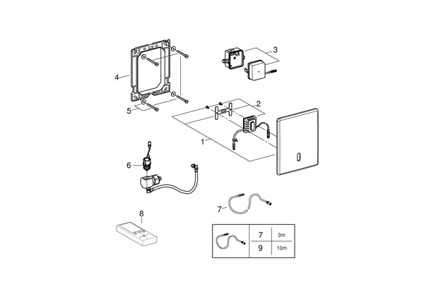 GROHE TECTRON SKATE INFRA-RED ELECTRONIC FOR WC FLUSH VALVE