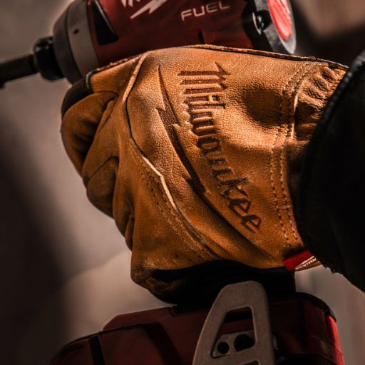 MILWAUKEE LEATHER GLOVES - 8/M - 1PC