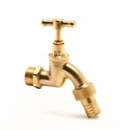 PEGLER LIGHT PATTERN BRASS BIBTAP, HOSE UNION 723 | 3/4 IN