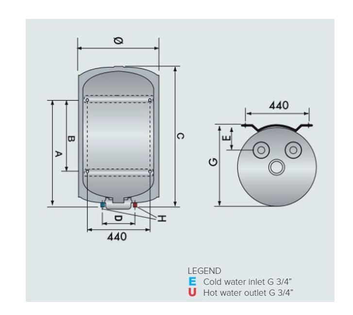ARISTON EWH ARI 200 VERT 560 THERMO [200 LTR] [VERTICAL]
