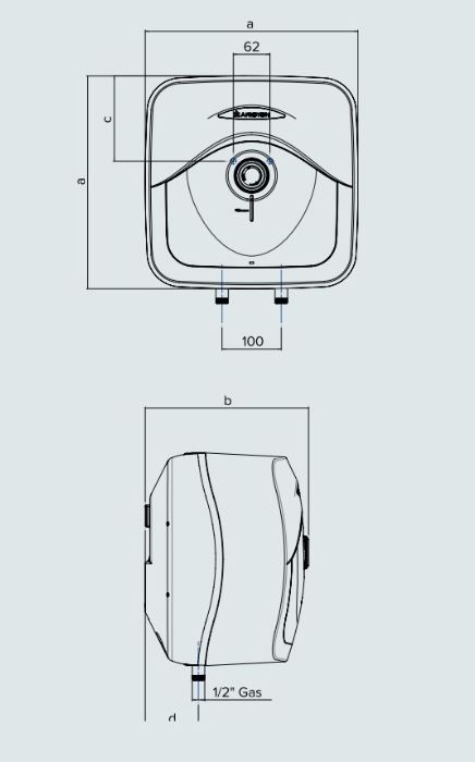 ARISTON EWH ARISTON EWH ANDRIS RS 10 [10 LTR] [OVERSINK]