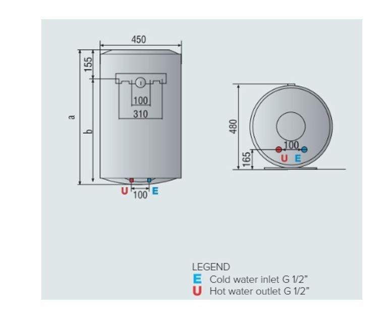 ARISTON EWH BLU R 80 V [80 LTR] [VERTICAL]