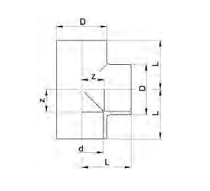 UPVC 90 DEG EQUAL TEE 160MM