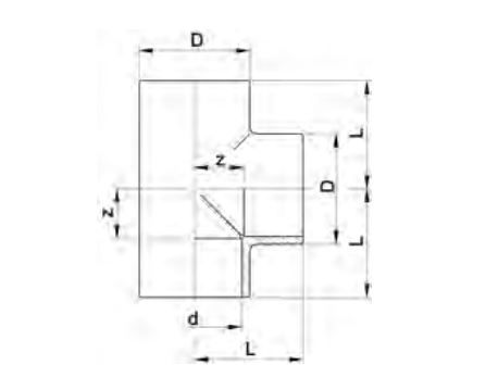 UPVC 90 DEG TEE 1 1/4
