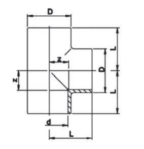 UPVC 90 DEG TEE 1