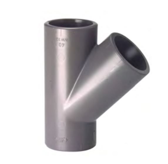 UPVC 45 DEG Y BRANCH 4