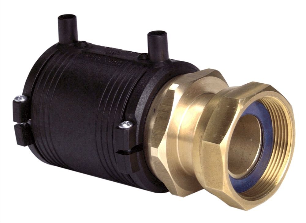 PE100 E/F TRANS.COUPLER PE/BRASS LOOSE NUT 50X11/2
