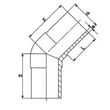 ELBOW 45¿ LS PE100 SDR11 D20