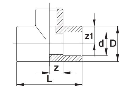 PP-R TEE 90DEG 90MM