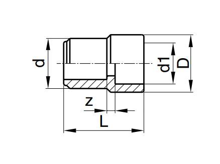PP-R REDUCING BUSH M-F 63-40 [OBSOLETE]