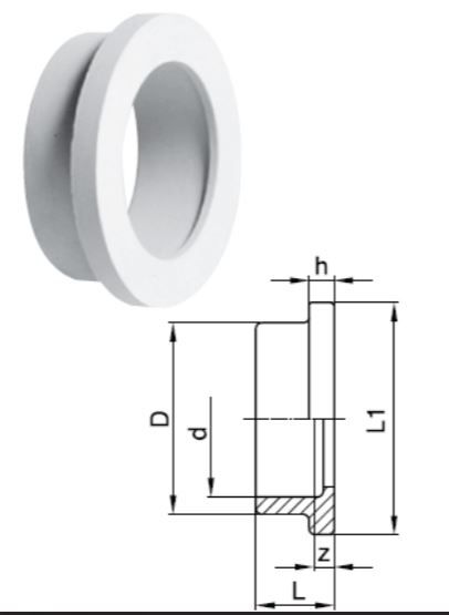 PP-R FLANGE ADAPTOR 125MM