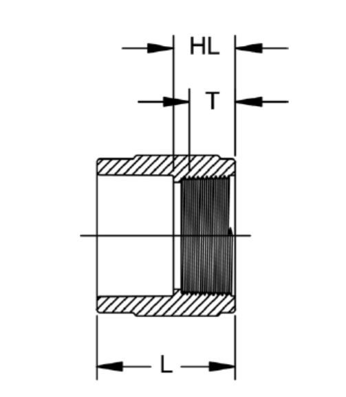 UPVC SCH80 FEMALE ADAPTOR FTXS 3/4