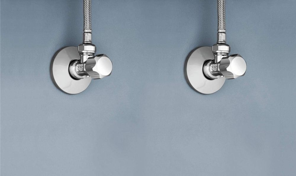 GROHE ANGLE VALVE, PRE-ROUGHENED CONNECTION THREAD | CHROME 1/2 IN X 3/8 IN