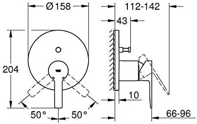GROHE LINEARE SINGLE-LEVER MIXER WITH 2-WAY DIVERTER