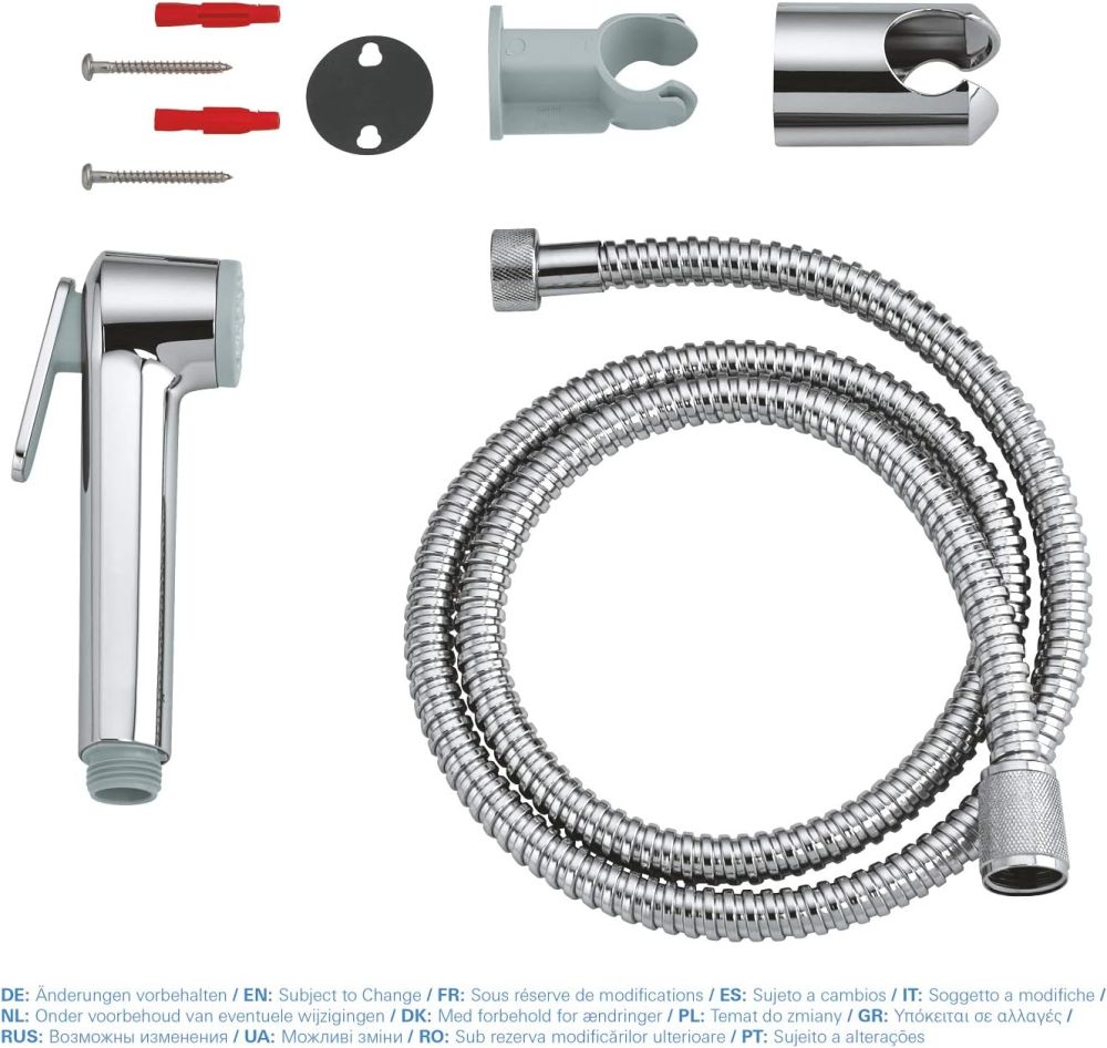 GROHE TEMPESTA-F TRIGGER SPRAY 30, SPRAY SET, 1 SPRAY | CHROME, 1250 MM METAL HOSE