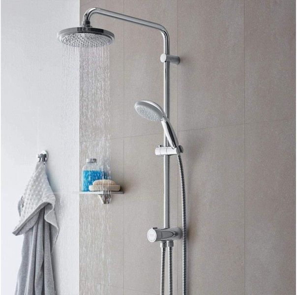 GROHE TEMPESTA SYSTEM 200, SHOWER SYSTEM WITH DIVERTER 2 SPRAY | CHROME - ALTERNATIVE: GH27389002