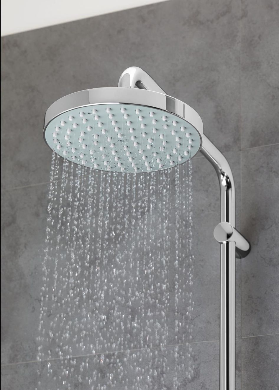GROHE NEW TEMPESTA 200 SHOWER SYSTEM + DIVERTER FOR WALL MOUNT | 1/2 IN | CHROME