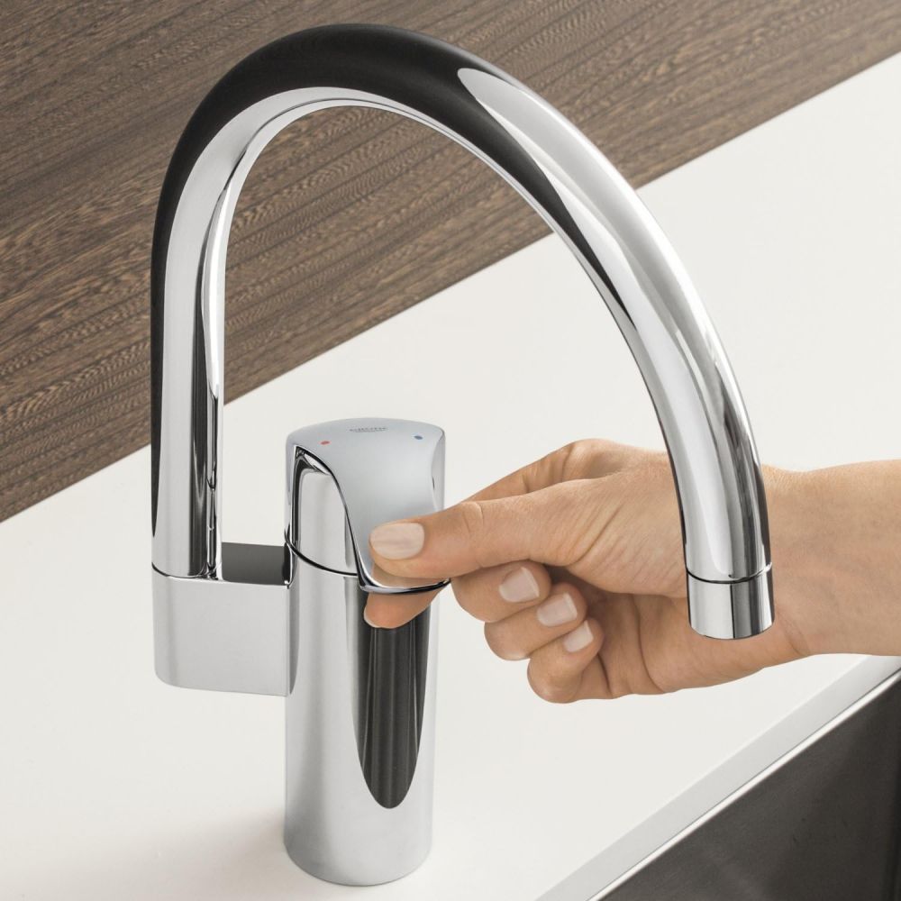 GROHE EUROSMART SINGLE-LEVER SINK MIXER, HIGH SPOUT