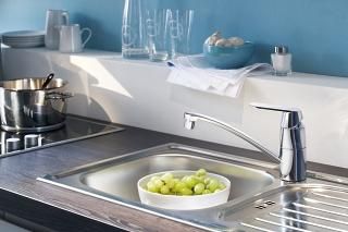 GROHE EUROSMART SINGLE-LEVER SINK MIXER, LOW SPOUT | CHROME 1/2 IN