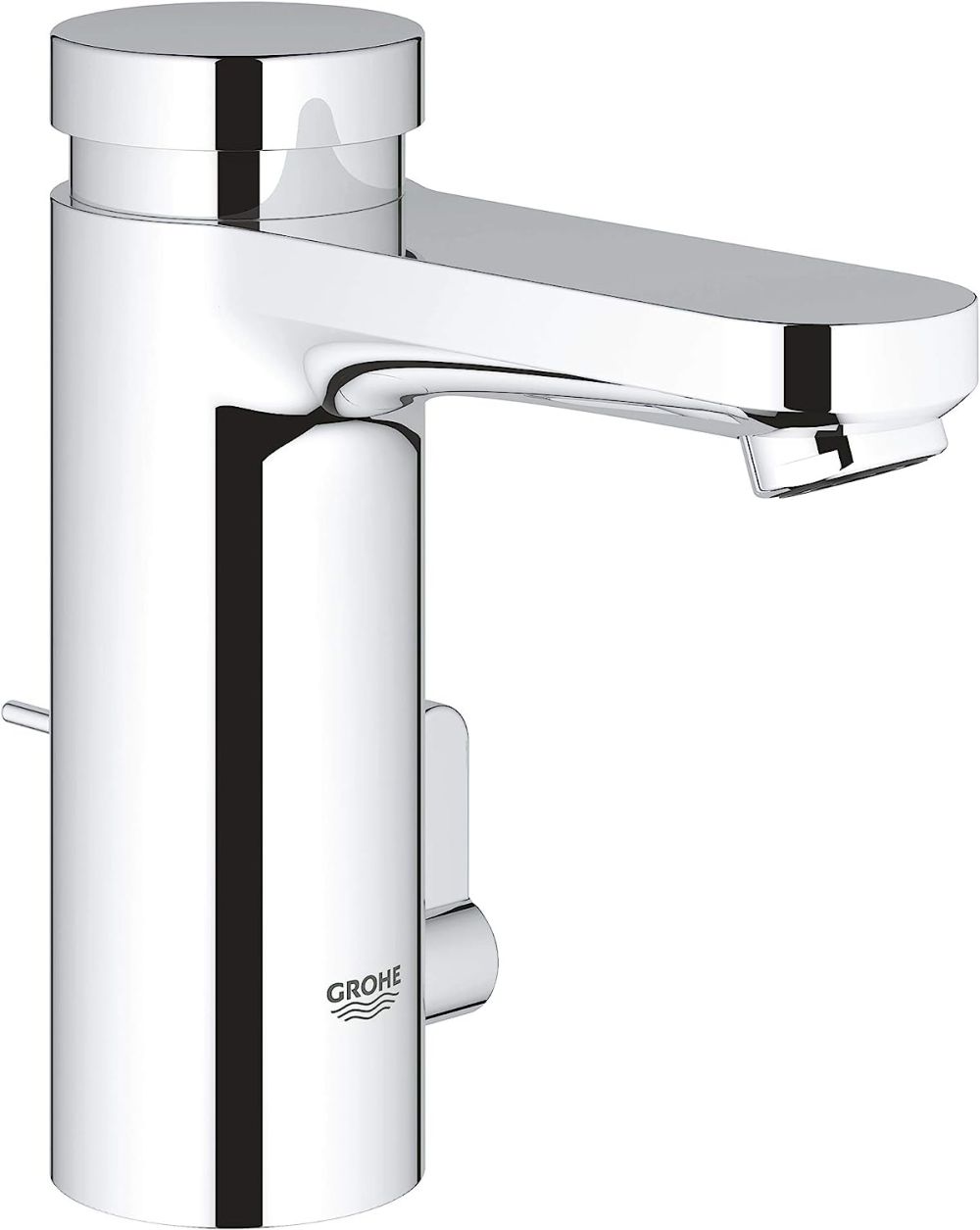 GROHE EUROECO COSMOPOLITAN T SELF-CLOSING BASIN MIXER, POP-UP WASTE SET 1 1/4IN |CHROME