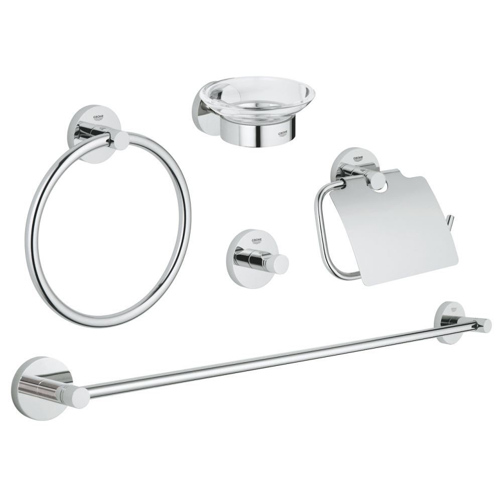 GROHE ESSENTIALS MASTER BATHROOM ACCESSORY SET 5-IN-1