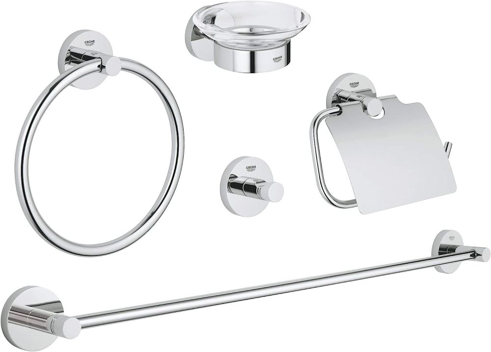 GROHE ESSENTIALS MASTER BATHROOM ACCESSORY SET 5-IN-1