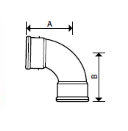 UPVC DRAIN DBL SKT BEND 871/2 DEG 160MM