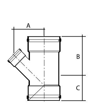 UPVC SOIL DBL SKT 'Y' BRANCH 6''X4