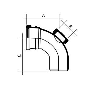 UPVC SOIL ACCESS BEND 871/2 DEG 4