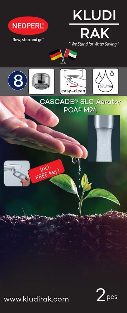 KLUDI RAK CASCADE SLC AERATOR PCA® MODELS 5.7L/MIN SIZE M24X1