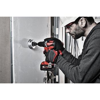 MILWAUKEE M18 COMPACT BRUSHLESS PERCUSSION DRILL KIT, 1 X 2.0/ 1 X 4.0 AH BAT PACKS, M12-18 C CHR